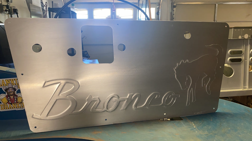 66-77 Bronco Door panel (cursive and bucking horse)